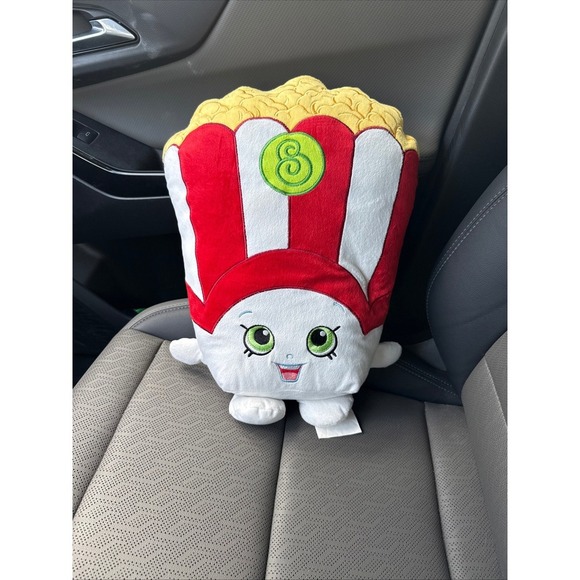 Shopkins Poppette Popcorn Plush Pillow Pal Stuffed Animal Toy Cute Kids - Picture 1 of 4